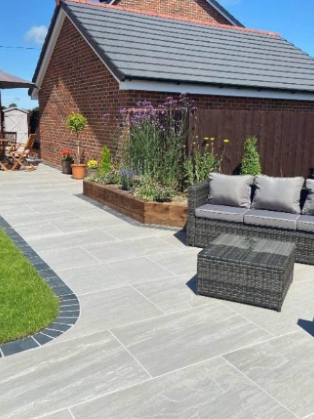 Silver Kandla Grey Porcelain Paving 900x600