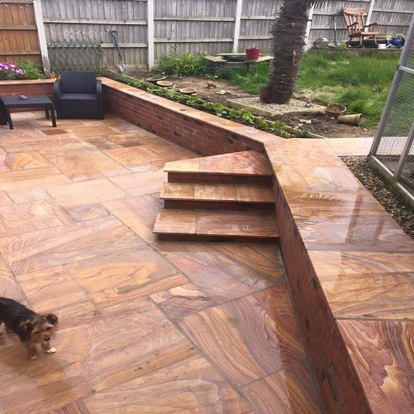 Sawn Rainbow 600x350mm Bullnose