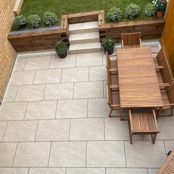 Dakota Beige Porcelain Paving 900x600
