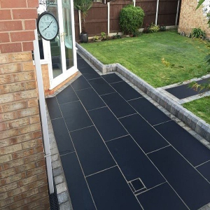 Black Limestone 1200x600 Sawn Edge