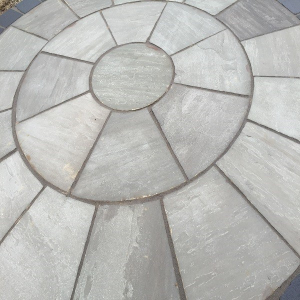 Silver Grey Sandstone Circle Excluding SOK 2.7m (Hand Cut)