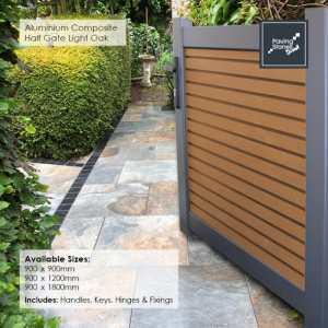 Light Oak Aluminium Composite Gate 1200mm x 900mm