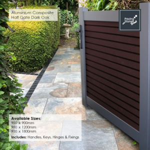 Dark Oak Aluminium Composite Gate 900mm x 900mm