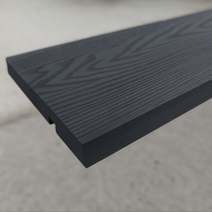 Black Composite Decking End Board 3.6m