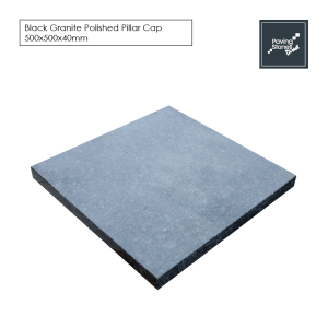 Polished Black Granite Pillar Cap 500x500x40