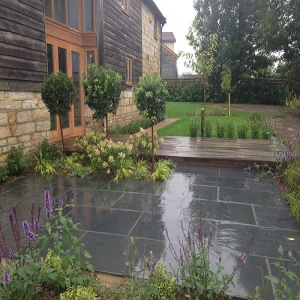 Brazilian Black Slate Paving 600X600 (Sawn Edge)