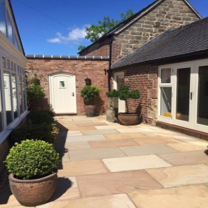Raj Green Sandstone Paving 900x600 ECO (Calibrated)