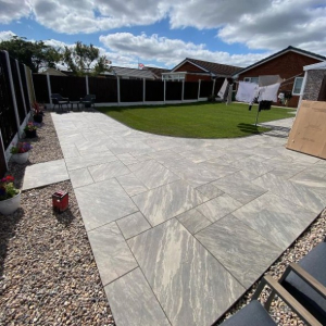Sagar Black Porcelain Paving Mixed Sizes