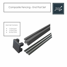 Composite Fencing End Post Set