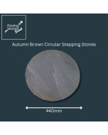 Autumn Brown Sandstone Circular Stepping Stones
