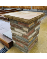 Multi Colour Sandstone Pillar Cap 500x500