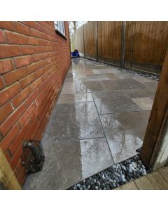 Sahara Grey Limestone Paving Mixed Sizes (Calibrated)