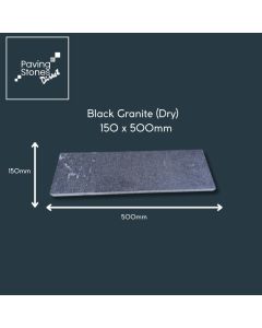 Sawn Black Granite Edging 500x150x20mm