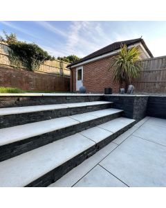 Storm White Porcelain Bullnose 900x450