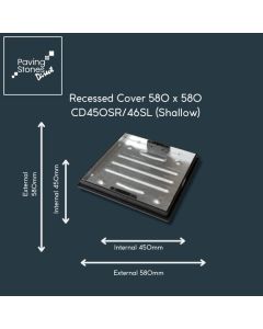 Square Recessed Cover 580x580 (shallow) (CD450SR/46SL)