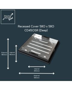 Square Recessed Cover 580x580 (Deep) (CD450SR)