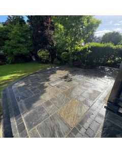 Sagar Black Sandstone Paving Mixed Sizes (Calibrated)