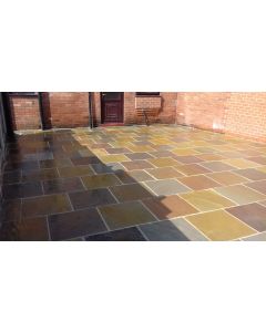 Rippon Buff Sandstone Paving 600x600 (Calibrated)
