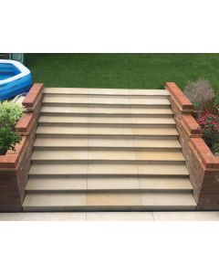 Sawn Mint Sandstone Bullnose 1000x350 (Sawn & Honed)