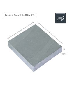 Brazilian Grey Slate Setts 100x100