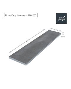 Dove Grey Limestone 900x200 Linear Paving