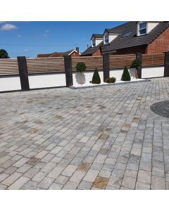 Silver Grey Sandstone Block Paving Mixed Sizes (Tumbled & Hand Cut)