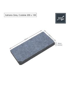 Sahara Grey Limestone Cobbles 200x100