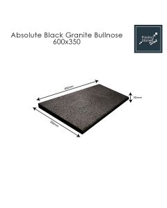 Absolute Black Granite 600x350mm Bullnose