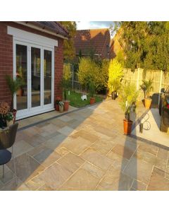 Rippon Buff Sandstone Paving Mixed Sizes ECO (Calibrated)