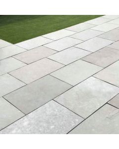 Dove Grey Limestone Paving 600x290 (Calibrated & Sawn Edge)