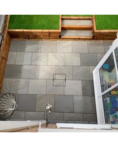 Silver Grey Sandstone Paving 900x600 ECO (Calibrated)
