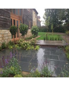 Brazilian Black Slate Paving 600X600 (Sawn Edge)
