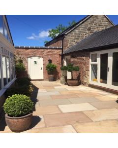 Raj Green Sandstone Paving Mixed Sizes ECO