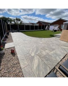 Sagar Black Porcelain Paving Mixed Sizes
